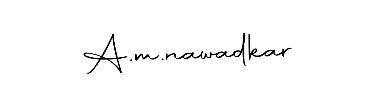 You can use this online signature creator to create a handwritten signature for the name A.m.nawadkar. This is the best online autograph maker. A.m.nawadkar signature style 10 images and pictures png