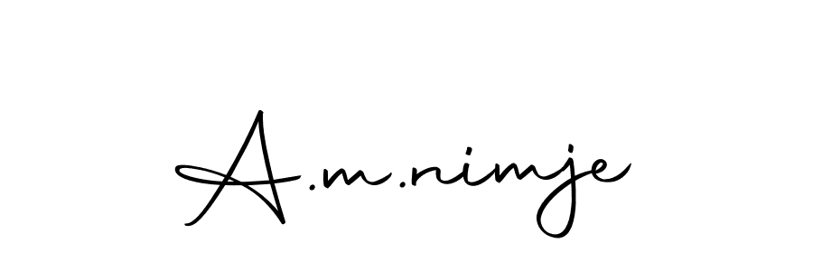 Once you've used our free online signature maker to create your best signature Autography-DOLnW style, it's time to enjoy all of the benefits that A.m.nimje name signing documents. A.m.nimje signature style 10 images and pictures png