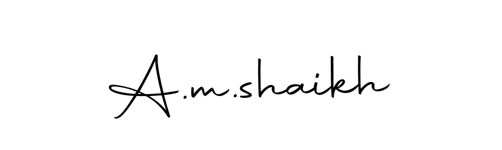 How to make A.m.shaikh name signature. Use Autography-DOLnW style for creating short signs online. This is the latest handwritten sign. A.m.shaikh signature style 10 images and pictures png