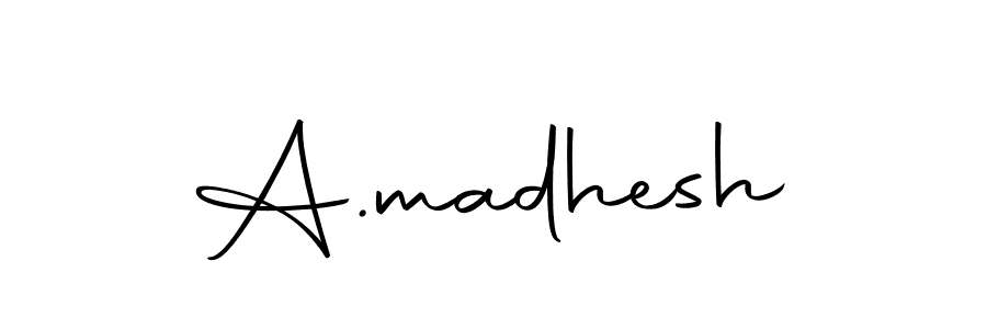 You should practise on your own different ways (Autography-DOLnW) to write your name (A.madhesh) in signature. don't let someone else do it for you. A.madhesh signature style 10 images and pictures png
