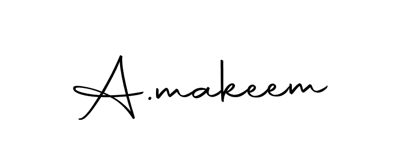 Design your own signature with our free online signature maker. With this signature software, you can create a handwritten (Autography-DOLnW) signature for name A.makeem. A.makeem signature style 10 images and pictures png