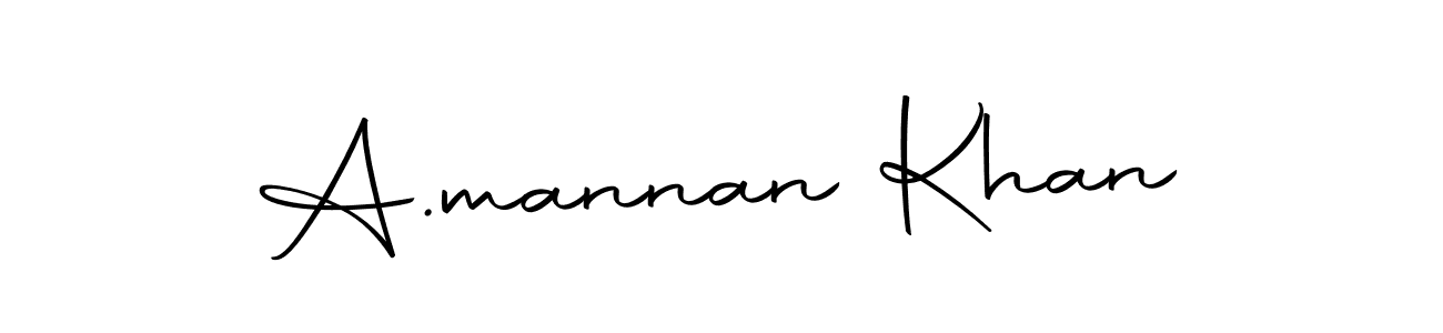 Make a beautiful signature design for name A.mannan Khan. With this signature (Autography-DOLnW) style, you can create a handwritten signature for free. A.mannan Khan signature style 10 images and pictures png