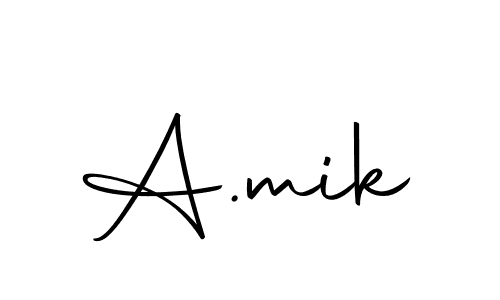 Design your own signature with our free online signature maker. With this signature software, you can create a handwritten (Autography-DOLnW) signature for name A.mik. A.mik signature style 10 images and pictures png