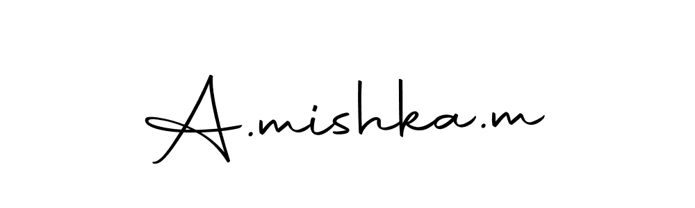 Design your own signature with our free online signature maker. With this signature software, you can create a handwritten (Autography-DOLnW) signature for name A.mishka.m. A.mishka.m signature style 10 images and pictures png