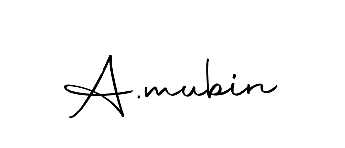 The best way (Autography-DOLnW) to make a short signature is to pick only two or three words in your name. The name A.mubin include a total of six letters. For converting this name. A.mubin signature style 10 images and pictures png