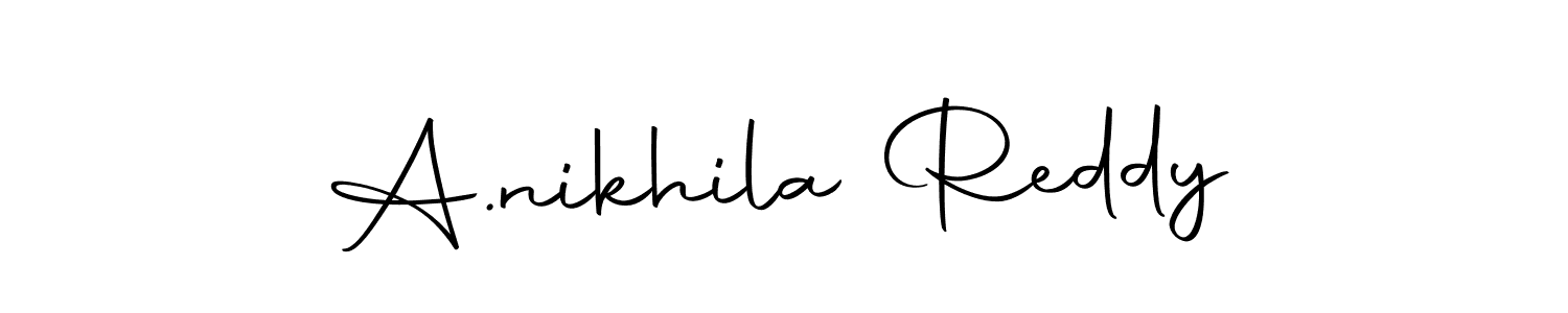 Autography-DOLnW is a professional signature style that is perfect for those who want to add a touch of class to their signature. It is also a great choice for those who want to make their signature more unique. Get A.nikhila Reddy name to fancy signature for free. A.nikhila Reddy signature style 10 images and pictures png