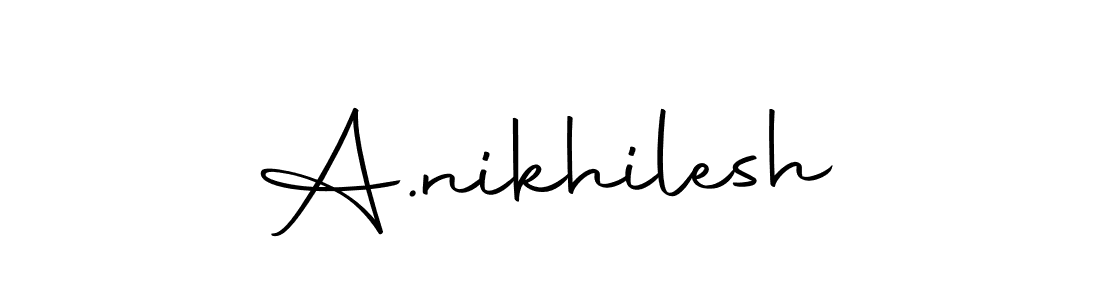 Design your own signature with our free online signature maker. With this signature software, you can create a handwritten (Autography-DOLnW) signature for name A.nikhilesh. A.nikhilesh signature style 10 images and pictures png