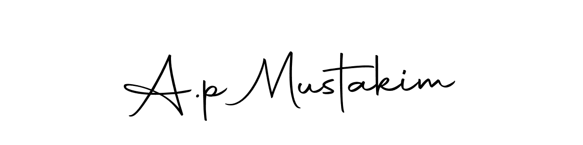 How to make A.p Mustakim signature? Autography-DOLnW is a professional autograph style. Create handwritten signature for A.p Mustakim name. A.p Mustakim signature style 10 images and pictures png