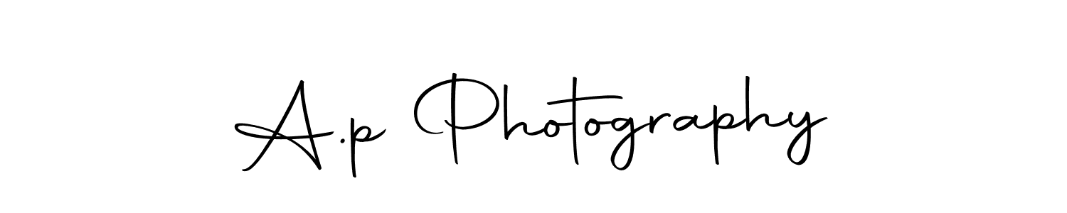 The best way (Autography-DOLnW) to make a short signature is to pick only two or three words in your name. The name A.p Photography include a total of six letters. For converting this name. A.p Photography signature style 10 images and pictures png