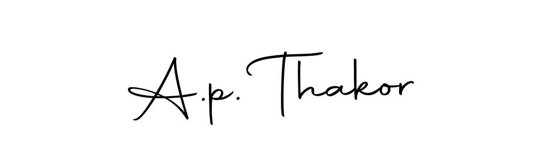 Similarly Autography-DOLnW is the best handwritten signature design. Signature creator online .You can use it as an online autograph creator for name A.p. Thakor. A.p. Thakor signature style 10 images and pictures png