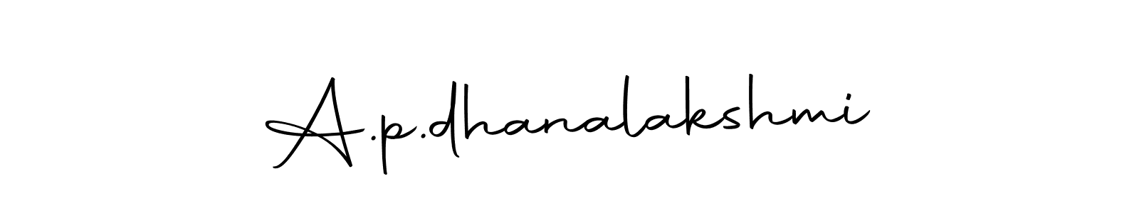 A.p.dhanalakshmi stylish signature style. Best Handwritten Sign (Autography-DOLnW) for my name. Handwritten Signature Collection Ideas for my name A.p.dhanalakshmi. A.p.dhanalakshmi signature style 10 images and pictures png