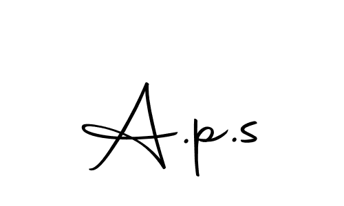 How to make A.p.s signature? Autography-DOLnW is a professional autograph style. Create handwritten signature for A.p.s name. A.p.s signature style 10 images and pictures png