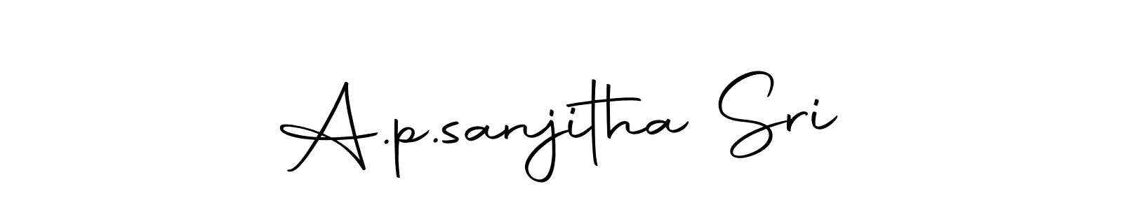It looks lik you need a new signature style for name A.p.sanjitha Sri. Design unique handwritten (Autography-DOLnW) signature with our free signature maker in just a few clicks. A.p.sanjitha Sri signature style 10 images and pictures png