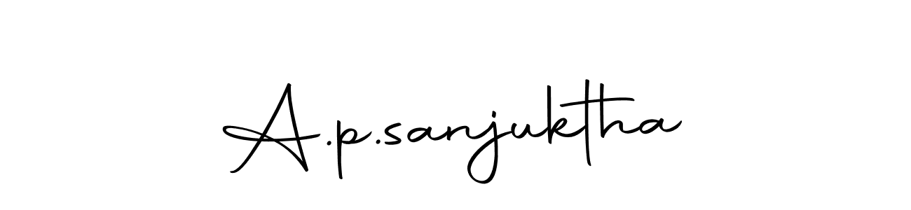 How to Draw A.p.sanjuktha signature style? Autography-DOLnW is a latest design signature styles for name A.p.sanjuktha. A.p.sanjuktha signature style 10 images and pictures png
