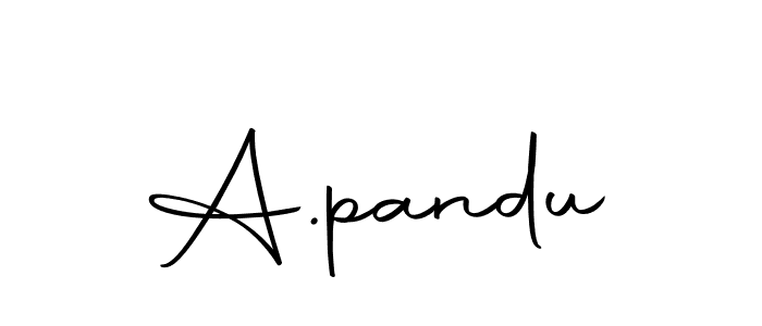 Design your own signature with our free online signature maker. With this signature software, you can create a handwritten (Autography-DOLnW) signature for name A.pandu. A.pandu signature style 10 images and pictures png