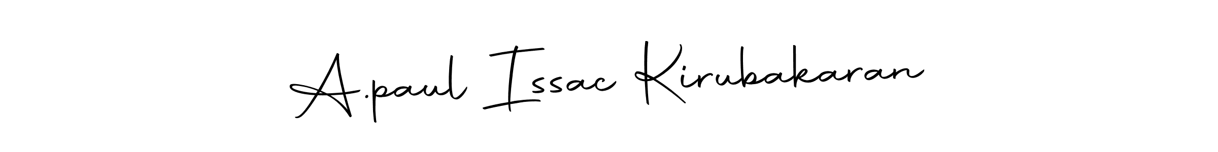 You can use this online signature creator to create a handwritten signature for the name A.paul Issac Kirubakaran. This is the best online autograph maker. A.paul Issac Kirubakaran signature style 10 images and pictures png