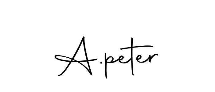 How to make A.peter name signature. Use Autography-DOLnW style for creating short signs online. This is the latest handwritten sign. A.peter signature style 10 images and pictures png