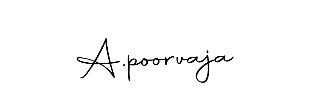 Create a beautiful signature design for name A.poorvaja. With this signature (Autography-DOLnW) fonts, you can make a handwritten signature for free. A.poorvaja signature style 10 images and pictures png