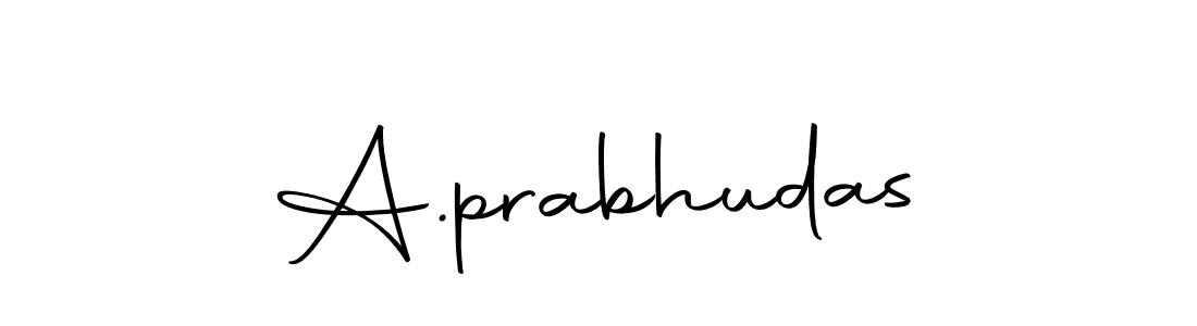 Use a signature maker to create a handwritten signature online. With this signature software, you can design (Autography-DOLnW) your own signature for name A.prabhudas. A.prabhudas signature style 10 images and pictures png