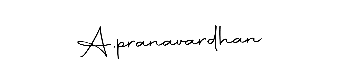 Create a beautiful signature design for name A.pranavardhan. With this signature (Autography-DOLnW) fonts, you can make a handwritten signature for free. A.pranavardhan signature style 10 images and pictures png