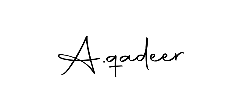 Design your own signature with our free online signature maker. With this signature software, you can create a handwritten (Autography-DOLnW) signature for name A.qadeer. A.qadeer signature style 10 images and pictures png