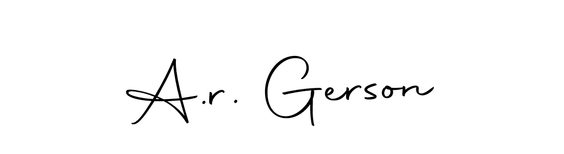 Use a signature maker to create a handwritten signature online. With this signature software, you can design (Autography-DOLnW) your own signature for name A.r. Gerson. A.r. Gerson signature style 10 images and pictures png