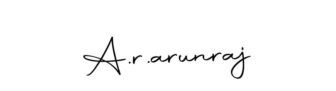 Design your own signature with our free online signature maker. With this signature software, you can create a handwritten (Autography-DOLnW) signature for name A.r.arunraj. A.r.arunraj signature style 10 images and pictures png