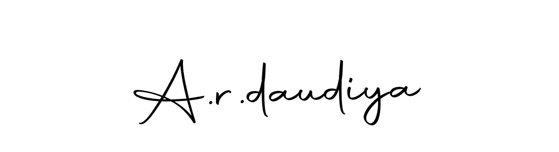 The best way (Autography-DOLnW) to make a short signature is to pick only two or three words in your name. The name A.r.daudiya include a total of six letters. For converting this name. A.r.daudiya signature style 10 images and pictures png