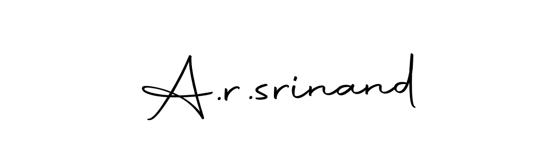 How to make A.r.srinand name signature. Use Autography-DOLnW style for creating short signs online. This is the latest handwritten sign. A.r.srinand signature style 10 images and pictures png