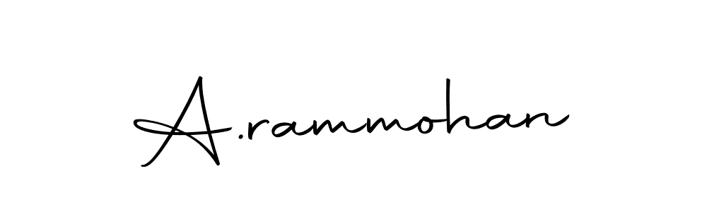 How to make A.rammohan name signature. Use Autography-DOLnW style for creating short signs online. This is the latest handwritten sign. A.rammohan signature style 10 images and pictures png