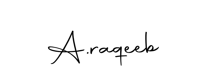 How to Draw A.raqeeb signature style? Autography-DOLnW is a latest design signature styles for name A.raqeeb. A.raqeeb signature style 10 images and pictures png