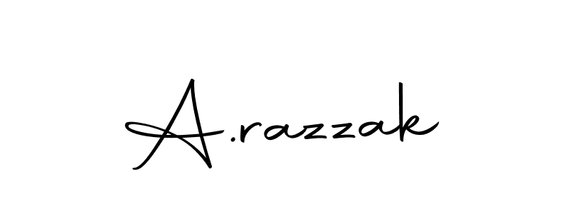 Design your own signature with our free online signature maker. With this signature software, you can create a handwritten (Autography-DOLnW) signature for name A.razzak. A.razzak signature style 10 images and pictures png