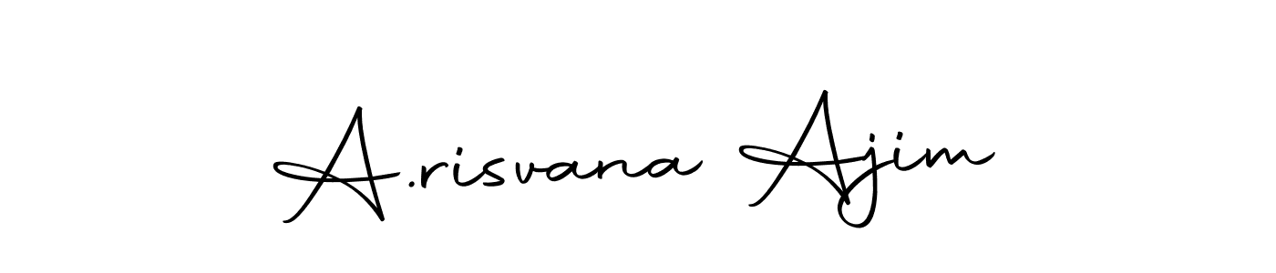 Autography-DOLnW is a professional signature style that is perfect for those who want to add a touch of class to their signature. It is also a great choice for those who want to make their signature more unique. Get A.risvana Ajim name to fancy signature for free. A.risvana Ajim signature style 10 images and pictures png