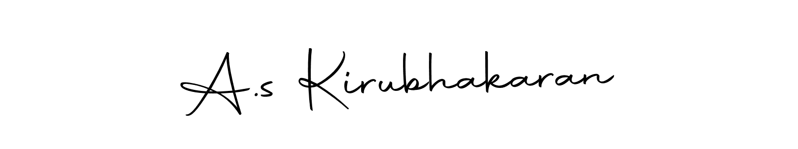 You should practise on your own different ways (Autography-DOLnW) to write your name (A.s Kirubhakaran) in signature. don't let someone else do it for you. A.s Kirubhakaran signature style 10 images and pictures png