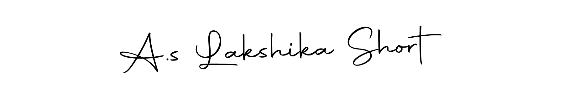 Design your own signature with our free online signature maker. With this signature software, you can create a handwritten (Autography-DOLnW) signature for name A.s Lakshika Short. A.s Lakshika Short signature style 10 images and pictures png