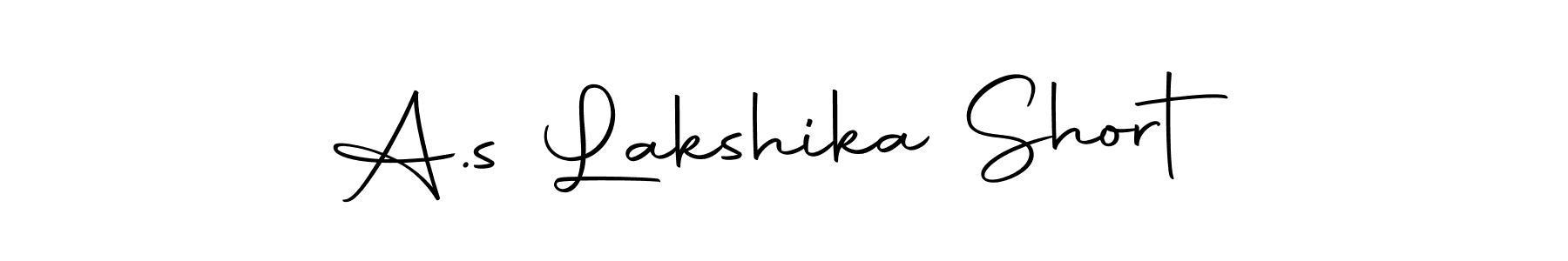 How to make A.s Lakshika Short name signature. Use Autography-DOLnW style for creating short signs online. This is the latest handwritten sign. A.s Lakshika Short signature style 10 images and pictures png