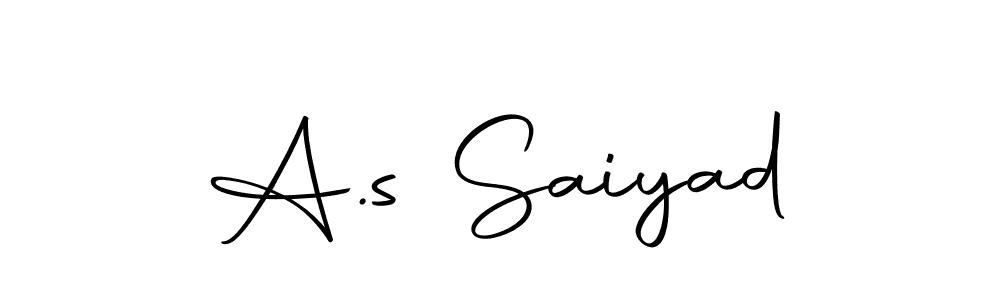 Design your own signature with our free online signature maker. With this signature software, you can create a handwritten (Autography-DOLnW) signature for name A.s Saiyad. A.s Saiyad signature style 10 images and pictures png