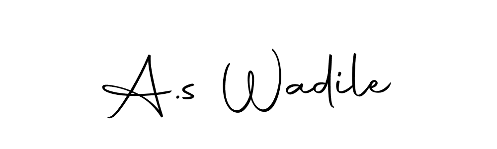 A.s Wadile stylish signature style. Best Handwritten Sign (Autography-DOLnW) for my name. Handwritten Signature Collection Ideas for my name A.s Wadile. A.s Wadile signature style 10 images and pictures png