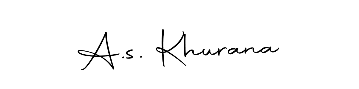 How to make A.s. Khurana name signature. Use Autography-DOLnW style for creating short signs online. This is the latest handwritten sign. A.s. Khurana signature style 10 images and pictures png