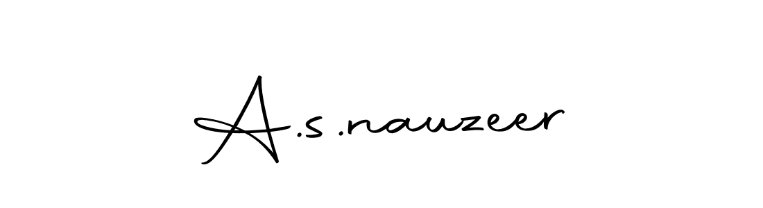 The best way (Autography-DOLnW) to make a short signature is to pick only two or three words in your name. The name A.s.nauzeer include a total of six letters. For converting this name. A.s.nauzeer signature style 10 images and pictures png