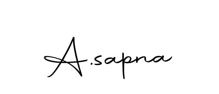 How to make A.sapna name signature. Use Autography-DOLnW style for creating short signs online. This is the latest handwritten sign. A.sapna signature style 10 images and pictures png