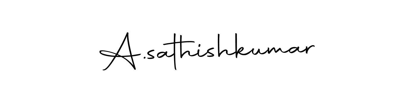 How to make A.sathishkumar name signature. Use Autography-DOLnW style for creating short signs online. This is the latest handwritten sign. A.sathishkumar signature style 10 images and pictures png