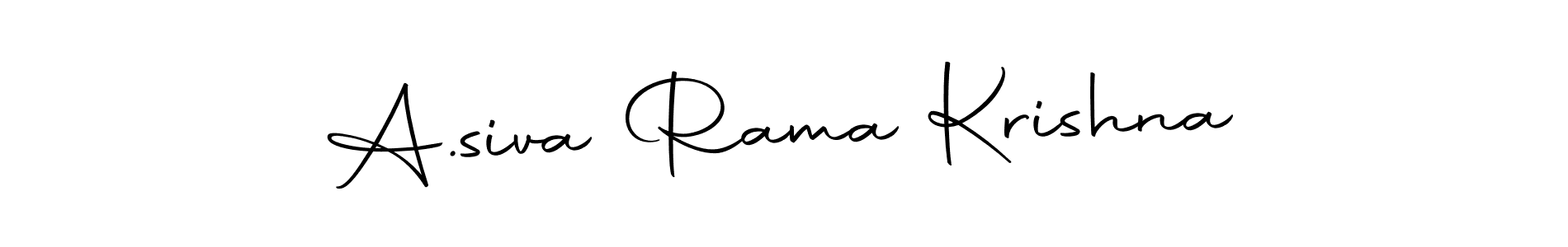 How to make A.siva Rama Krishna name signature. Use Autography-DOLnW style for creating short signs online. This is the latest handwritten sign. A.siva Rama Krishna signature style 10 images and pictures png