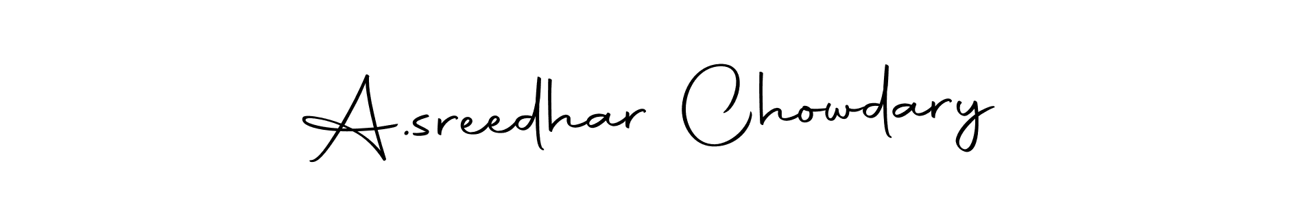 Make a beautiful signature design for name A.sreedhar Chowdary. With this signature (Autography-DOLnW) style, you can create a handwritten signature for free. A.sreedhar Chowdary signature style 10 images and pictures png