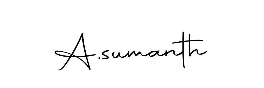 The best way (Autography-DOLnW) to make a short signature is to pick only two or three words in your name. The name A.sumanth include a total of six letters. For converting this name. A.sumanth signature style 10 images and pictures png