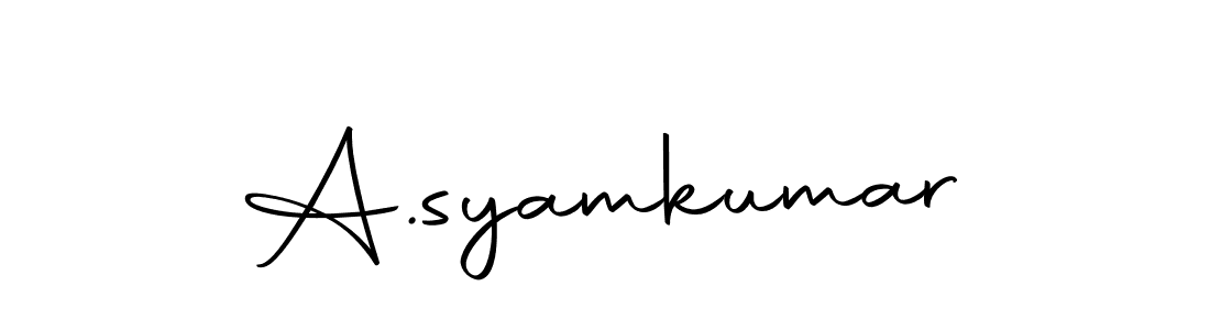 You should practise on your own different ways (Autography-DOLnW) to write your name (A.syamkumar) in signature. don't let someone else do it for you. A.syamkumar signature style 10 images and pictures png