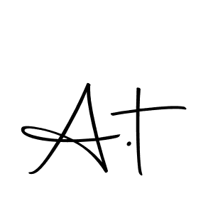 Create a beautiful signature design for name A.t. With this signature (Autography-DOLnW) fonts, you can make a handwritten signature for free. A.t signature style 10 images and pictures png