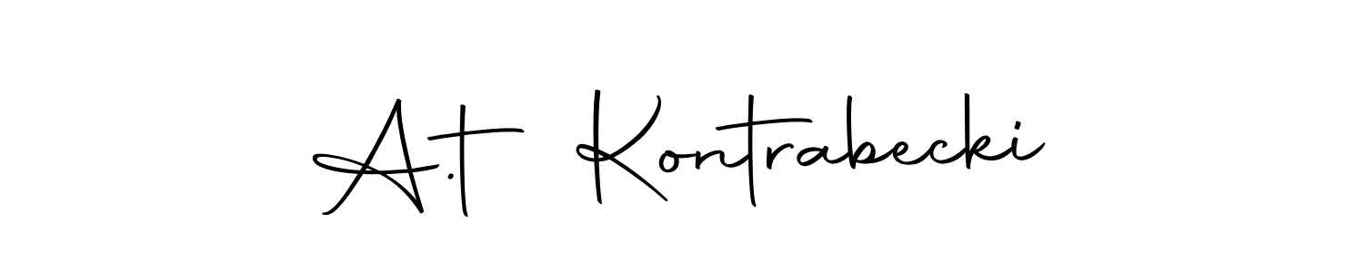 Similarly Autography-DOLnW is the best handwritten signature design. Signature creator online .You can use it as an online autograph creator for name A.t Kontrabecki. A.t Kontrabecki signature style 10 images and pictures png