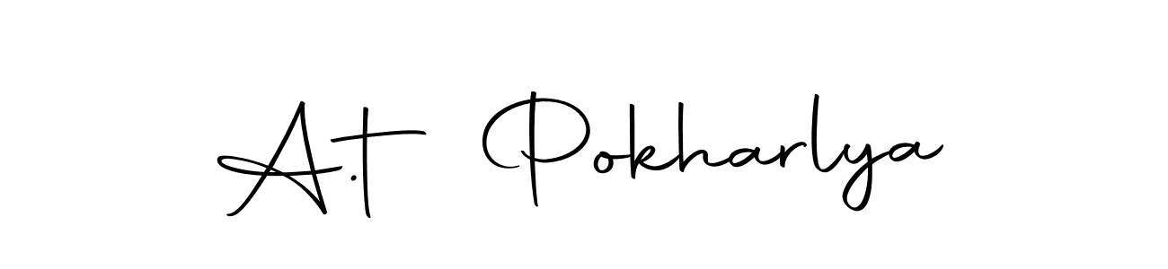 Design your own signature with our free online signature maker. With this signature software, you can create a handwritten (Autography-DOLnW) signature for name A.t Pokharlya. A.t Pokharlya signature style 10 images and pictures png