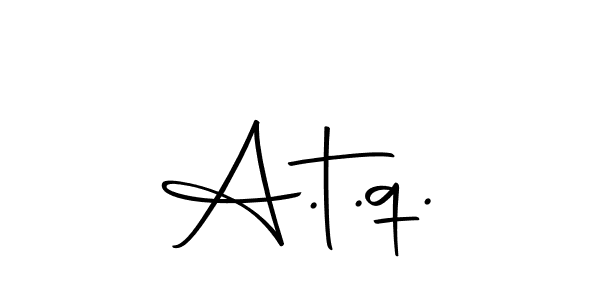 Make a beautiful signature design for name A.t.q.. With this signature (Autography-DOLnW) style, you can create a handwritten signature for free. A.t.q. signature style 10 images and pictures png